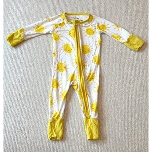Little Sleepies Yellow Suns Sunshine Print Size Newborn Bamboo Zippy Onesie